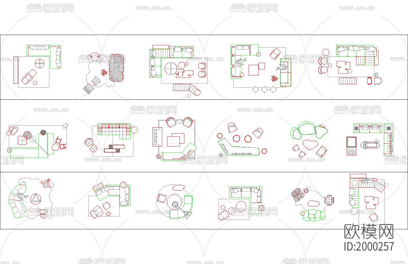 室内家具cad图库-免费3dmax模型库-欧模网