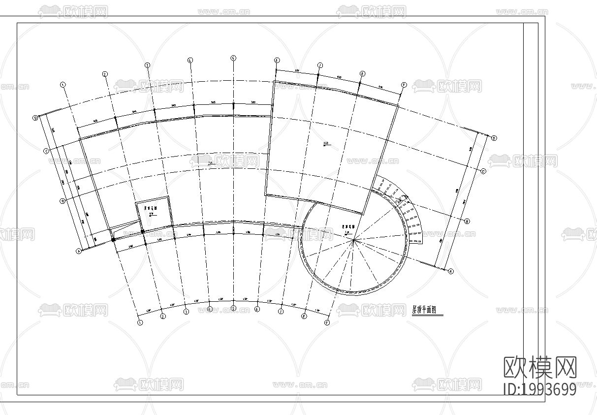 多层饭店建筑cad施工图下载（渲染图3）