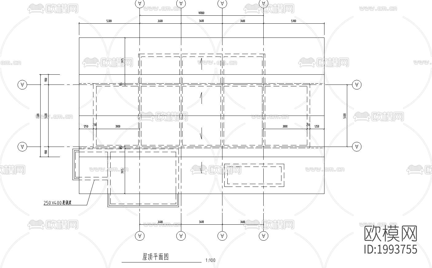 渡假村茶室cad施工图下载（渲染图3）