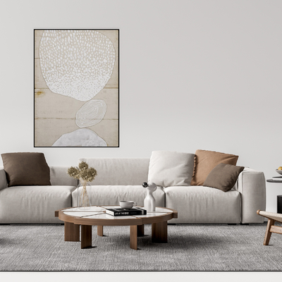 现代沙发茶几组合su模型