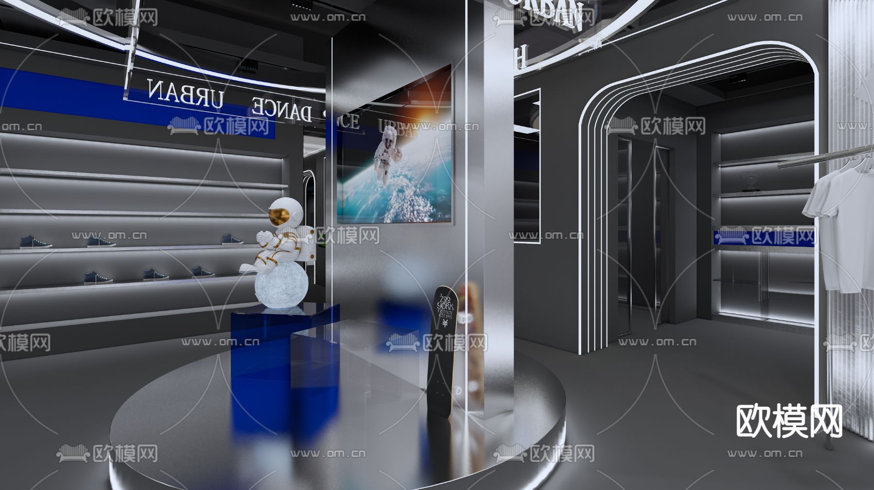 工业风咖啡店su模型下载（渲染图4）