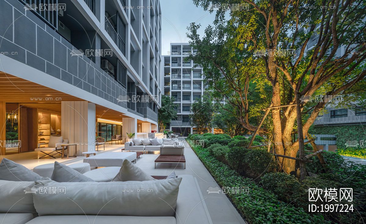 小区风景外景下载（渲染图1）