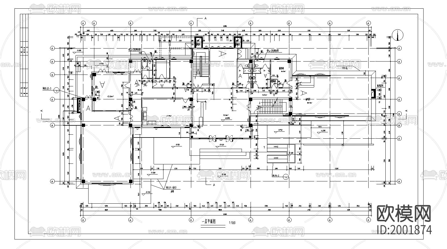 某会所立面图CAD施工图下载（渲染图2）