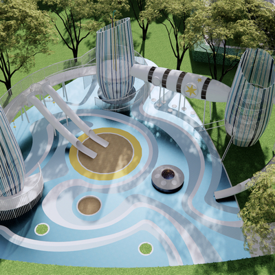  现代儿童活动区su模型 