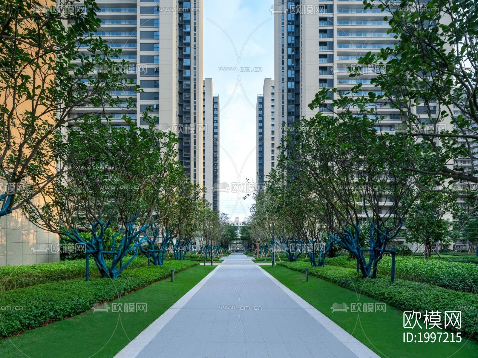 居民楼小区外景下载（渲染图3）