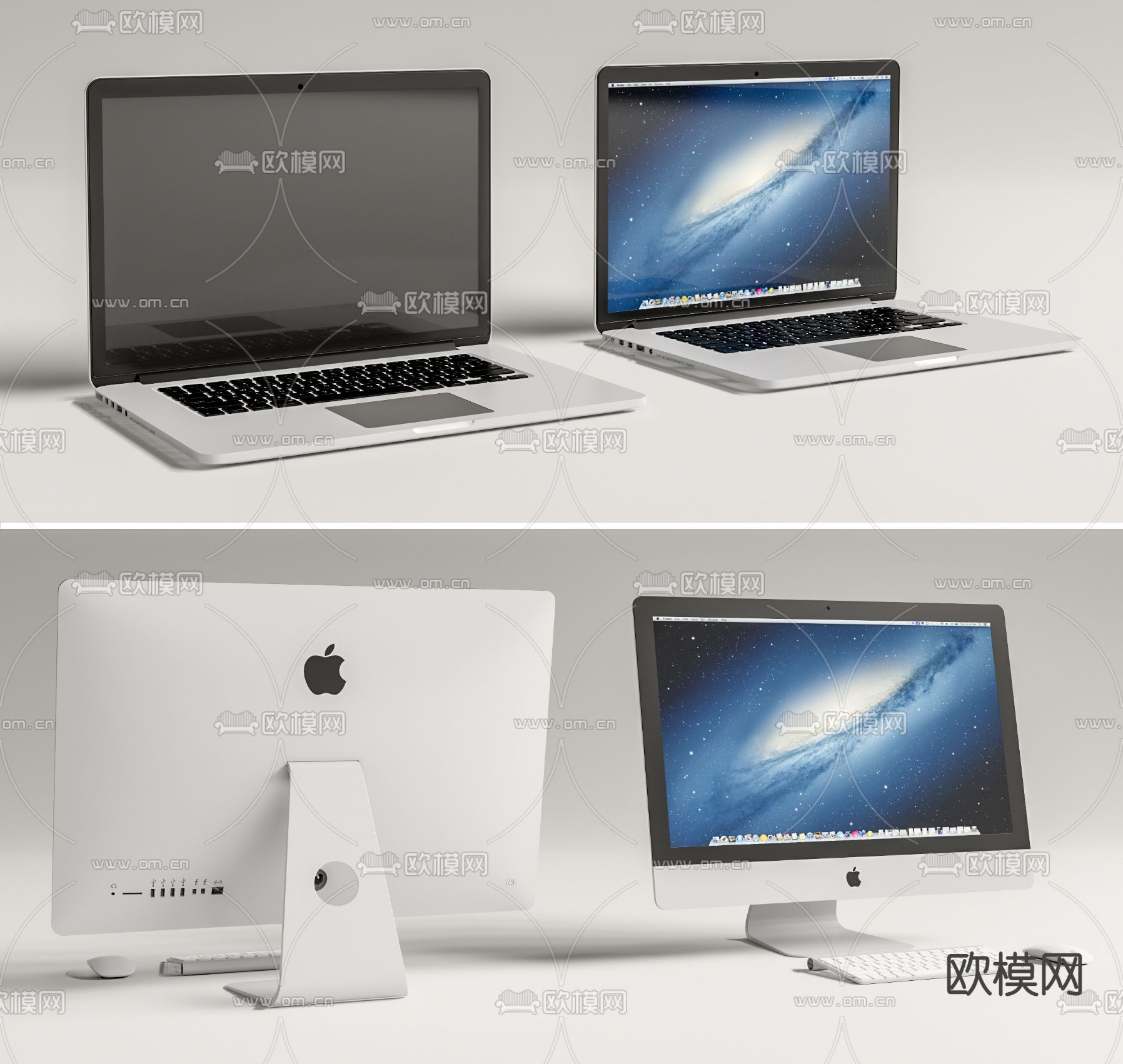 现代苹果电脑su模型