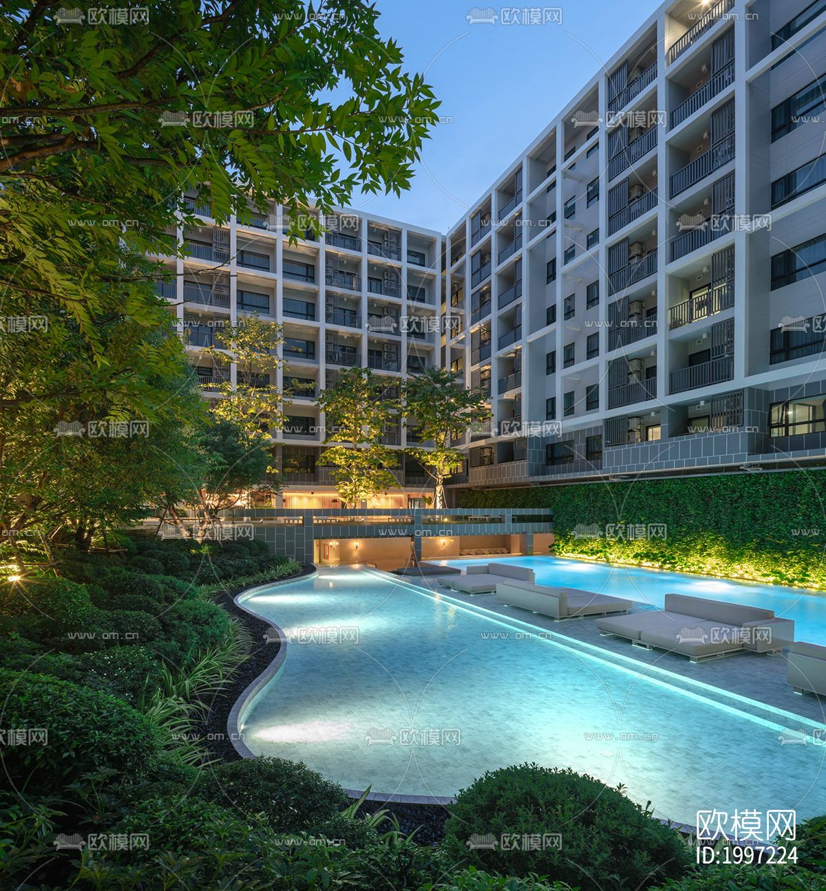 小区风景外景下载（渲染图4）