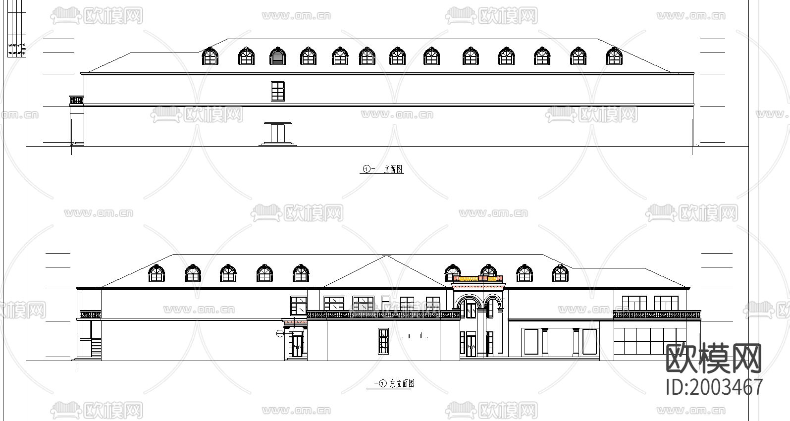小渡假村宾馆cad施工图下载（渲染图2）