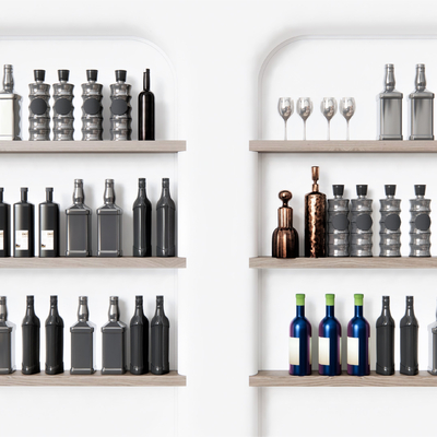  现代酒水su模型 