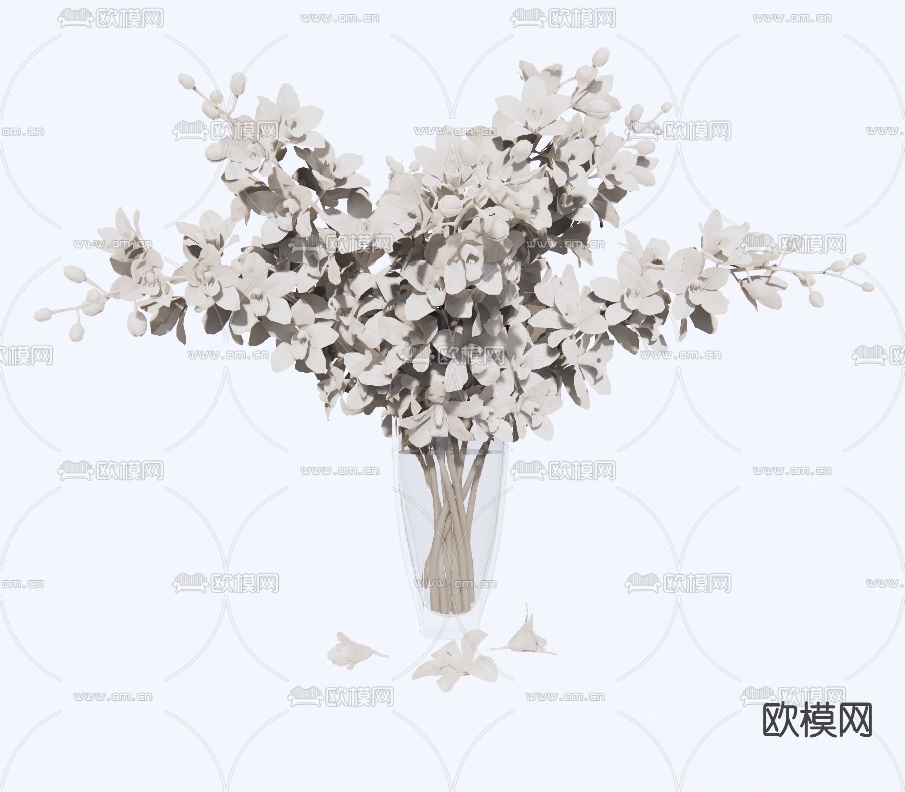 现代花瓶花艺su模型