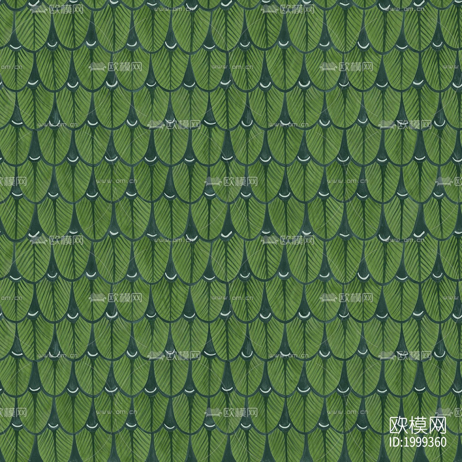 绿色印花壁纸下载