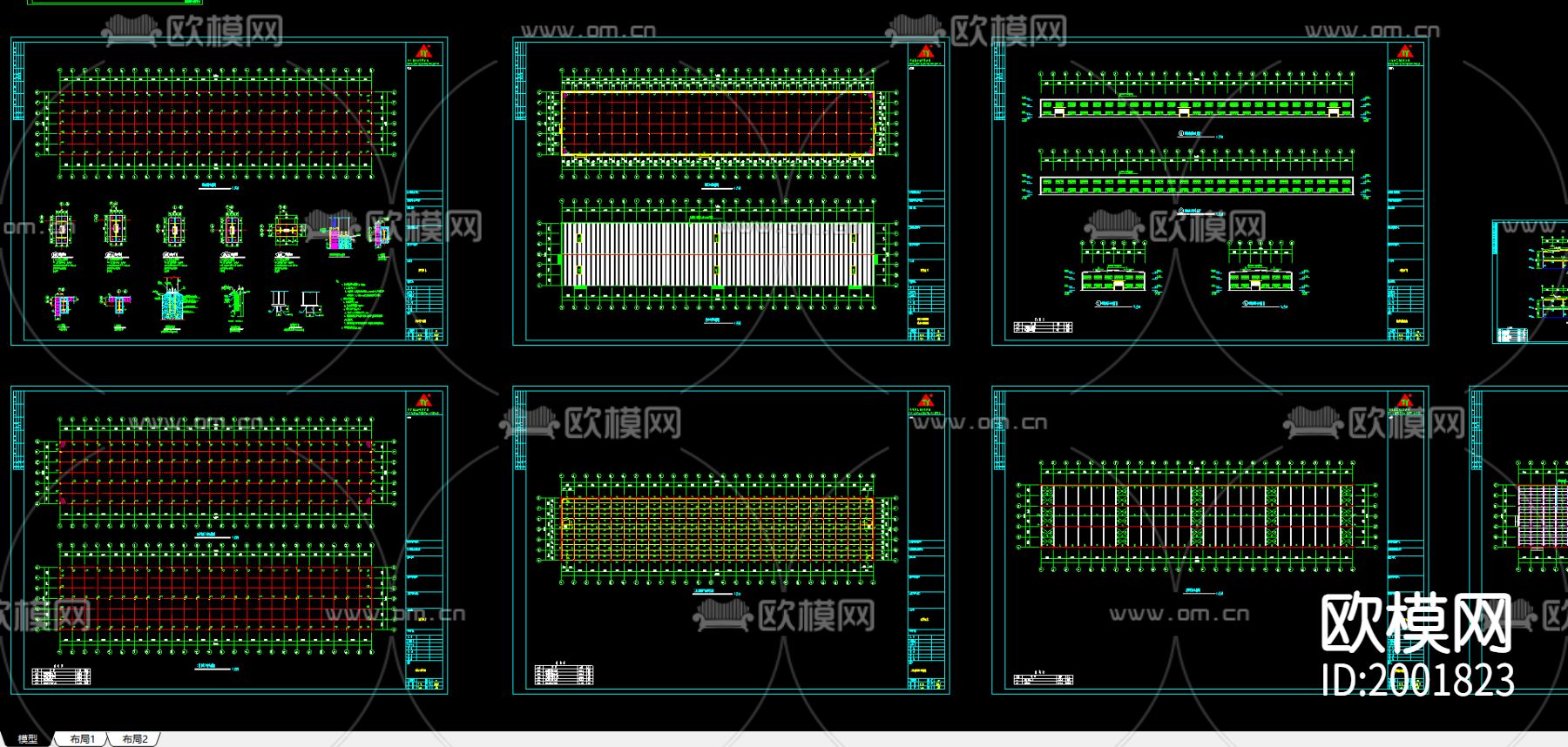 河南漯河二层楼CAD施工图下载