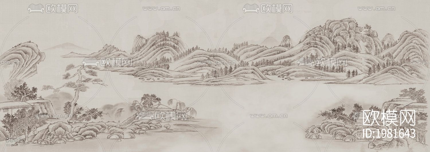 新中式壁画