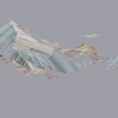  中式抽象山水壁纸 