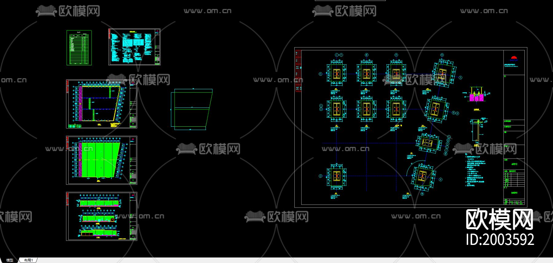 扩建厂房cad施工图下载
