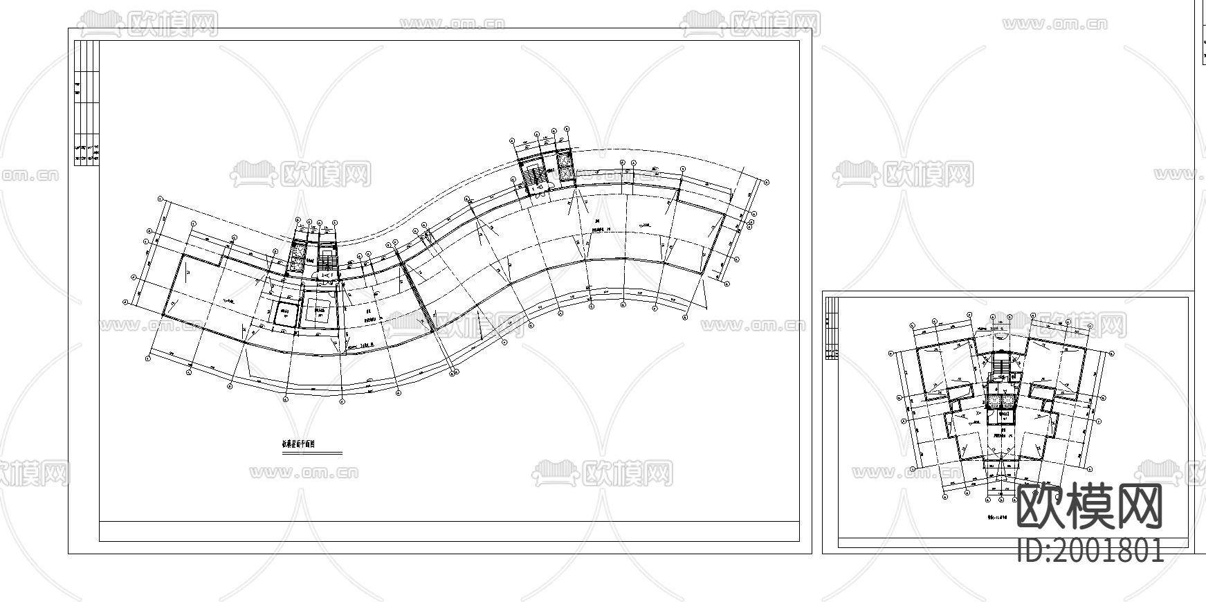 高层商住楼CAD施工图下载（渲染图3）