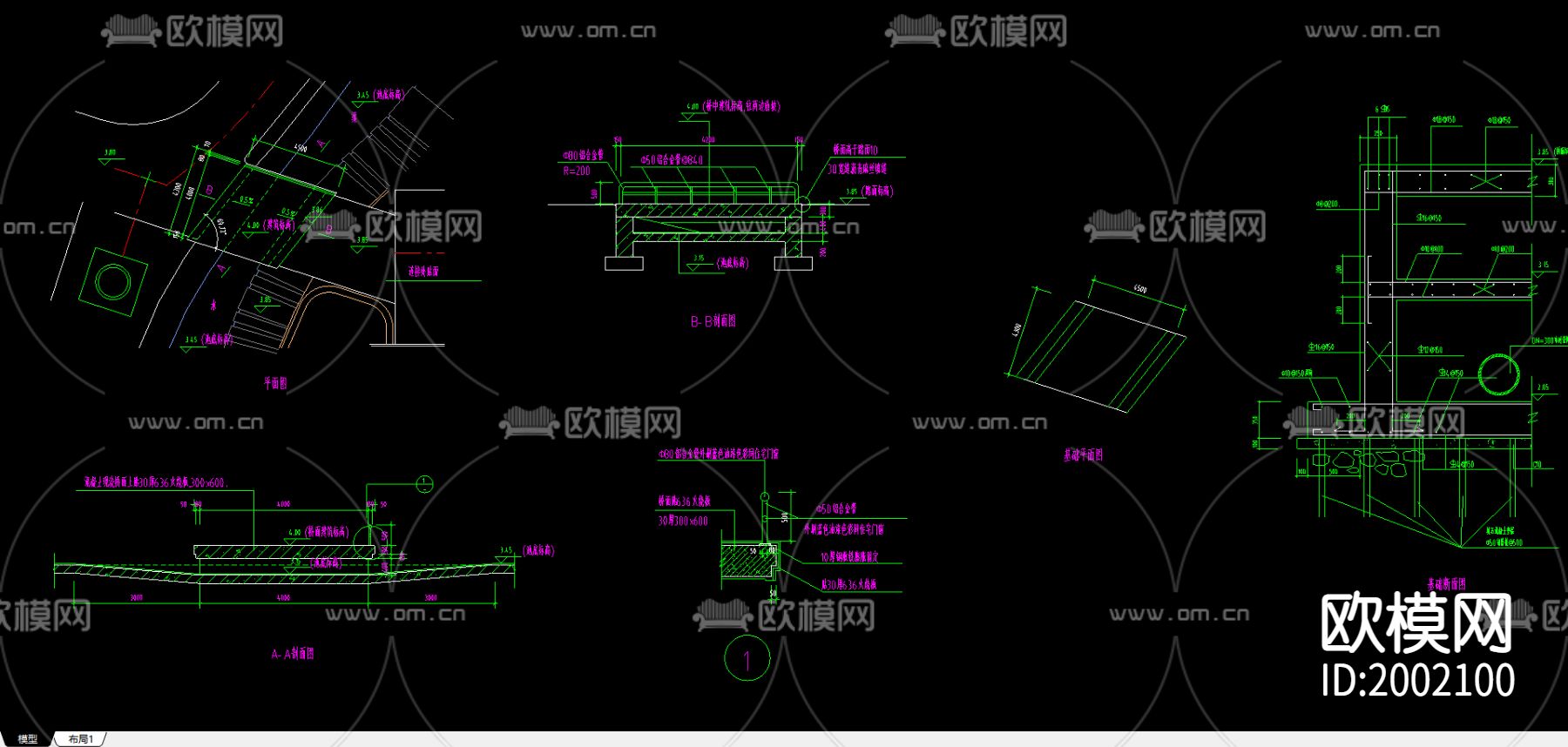 园桥cad平面图下载