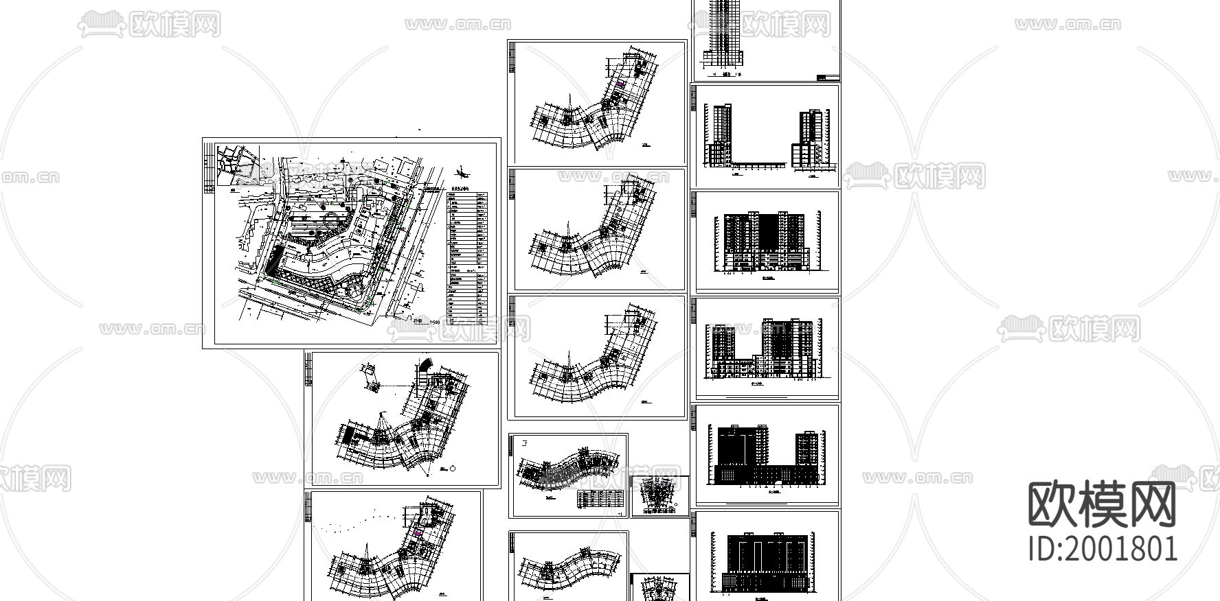 高层商住楼CAD施工图下载（渲染图5）