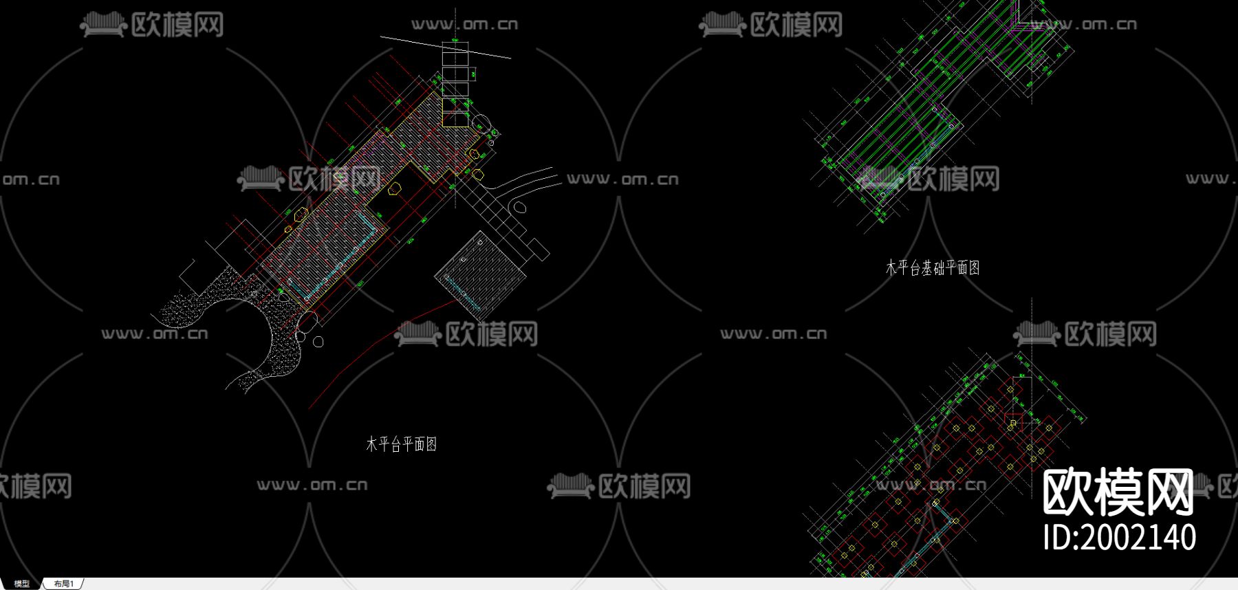 水平台cad平面图下载