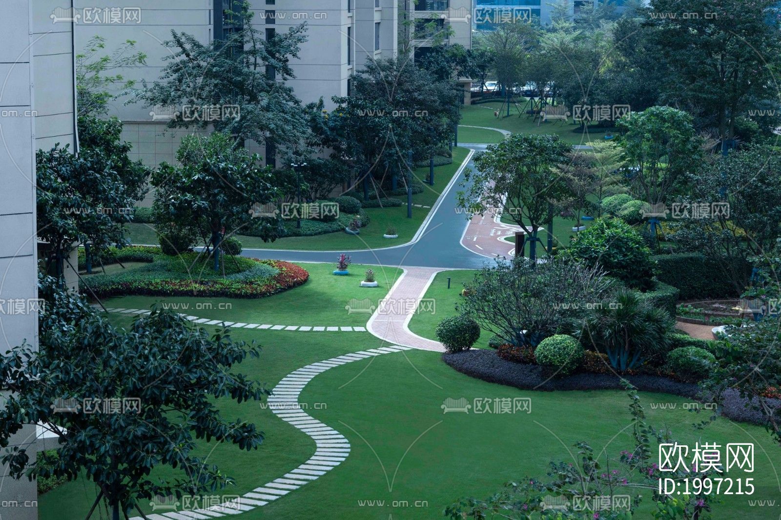 居民楼小区外景下载（渲染图4）