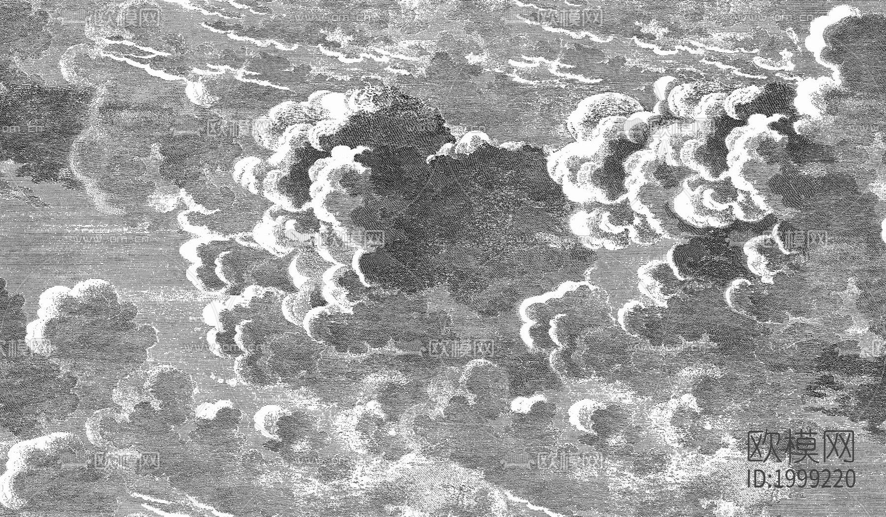 灰色波浪祥云地毯下载