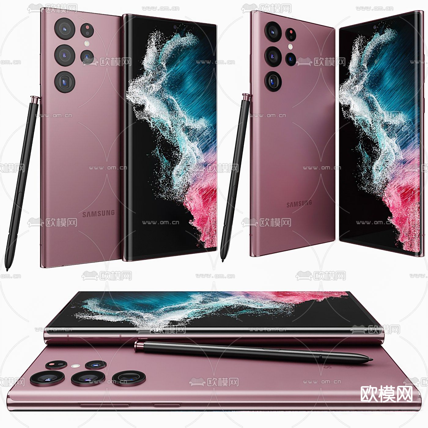 现代三星手机3d模型下载（渲染图1）