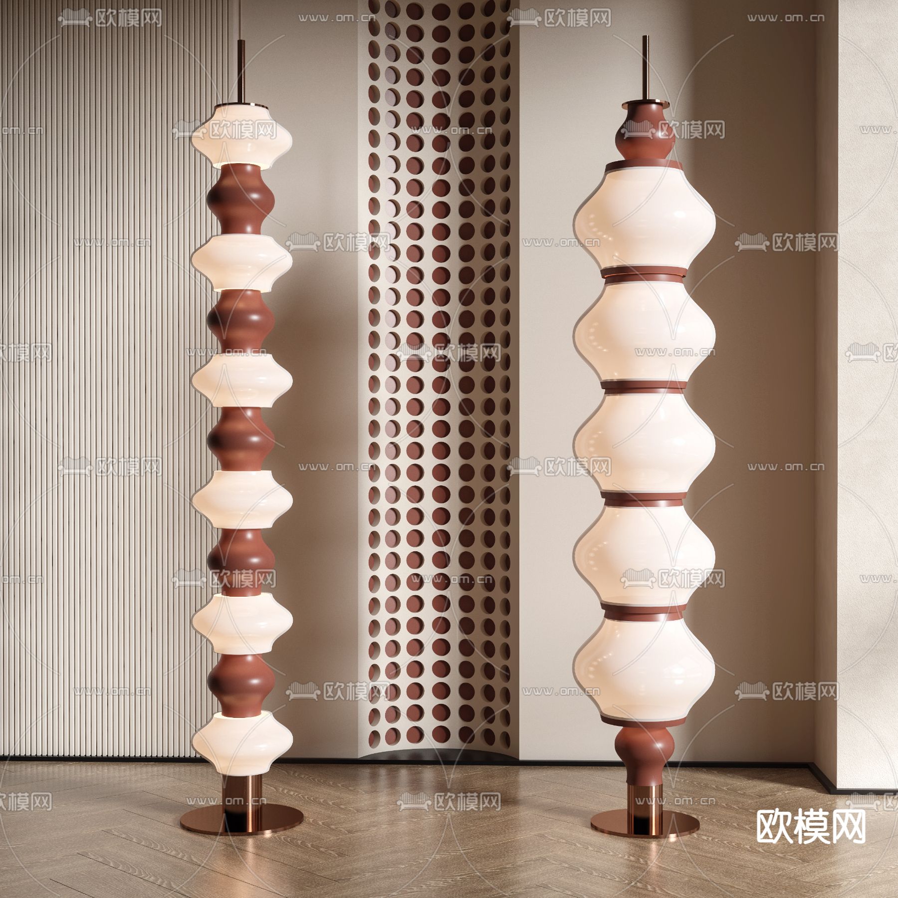 现代落地灯3d模型下载