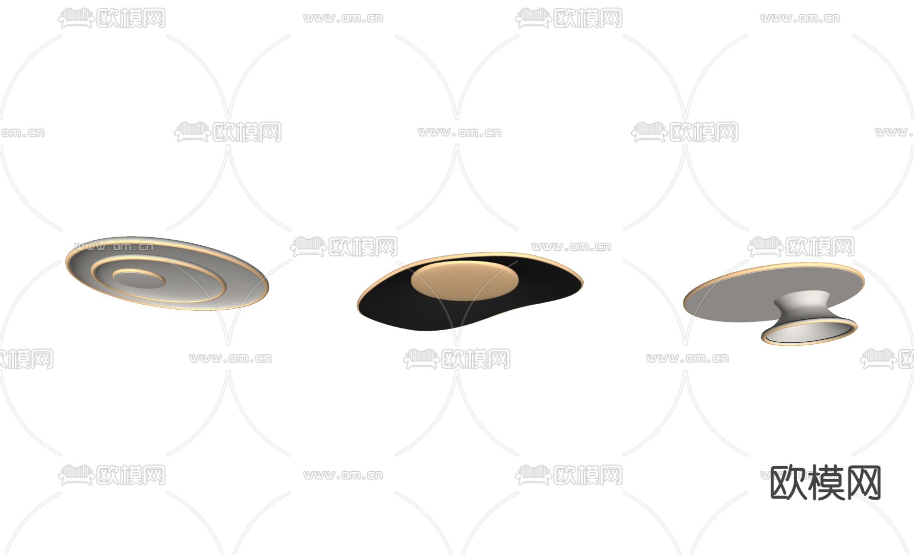 现代吸顶灯su模型下载（渲染图5）