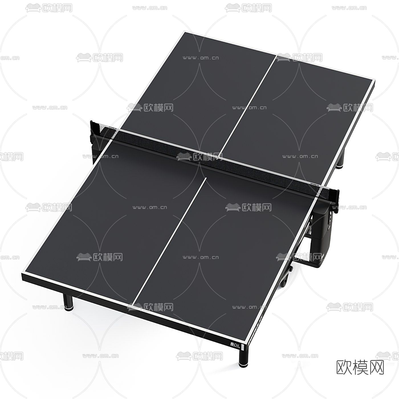 现代乒乓球桌3d模型
