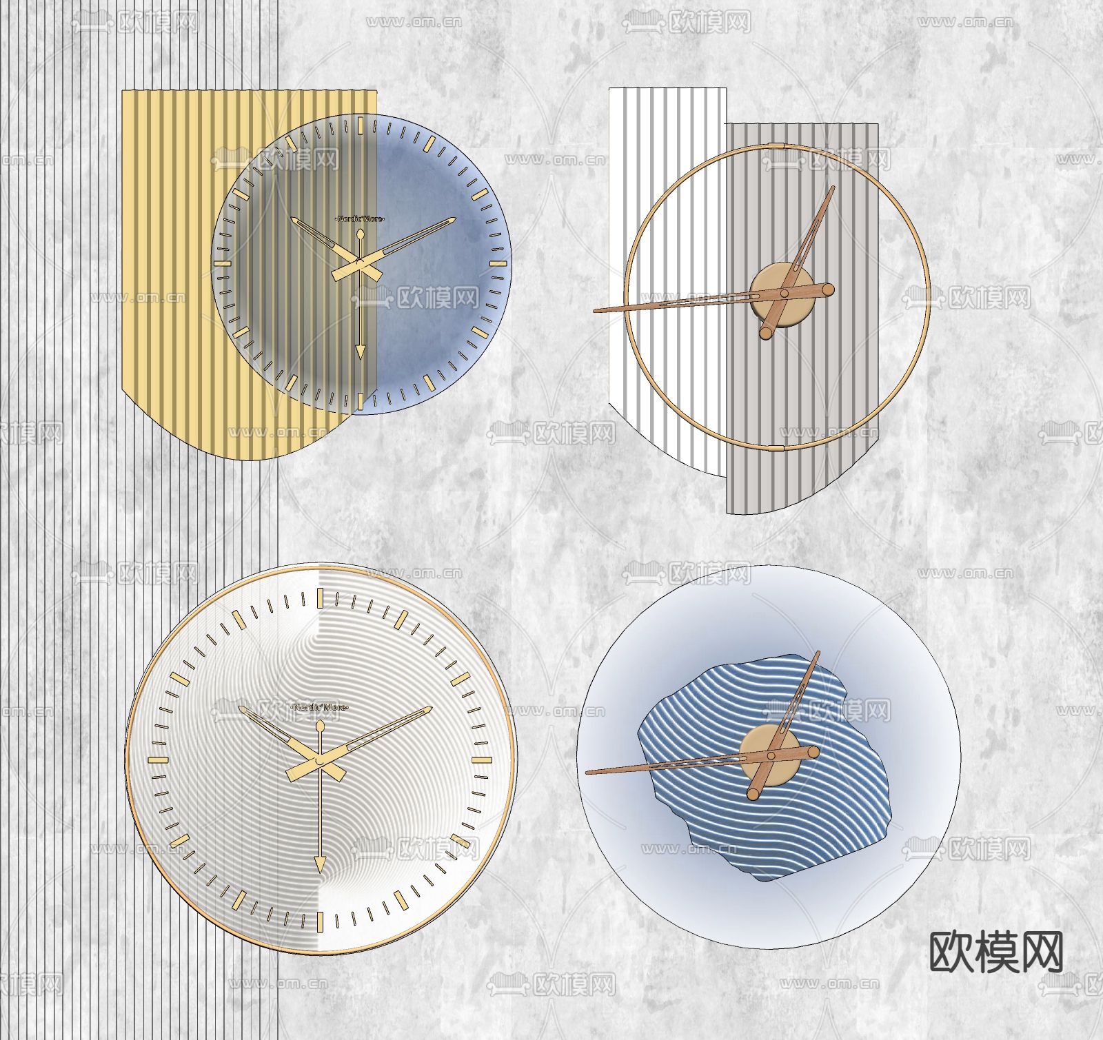现代挂钟时钟su模型