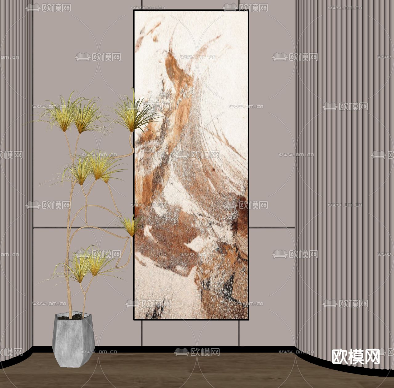 现代装饰画su模型