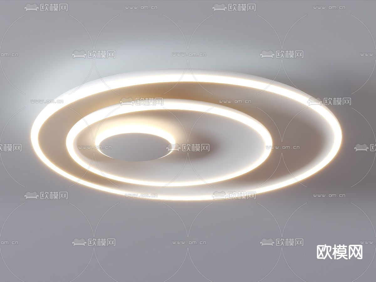 现代吸顶灯su模型下载（渲染图4）