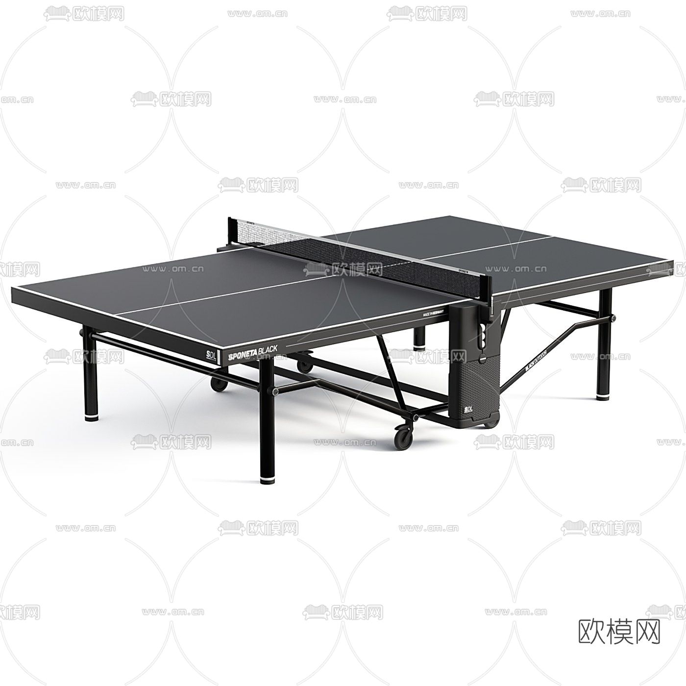 现代乒乓球桌3d模型