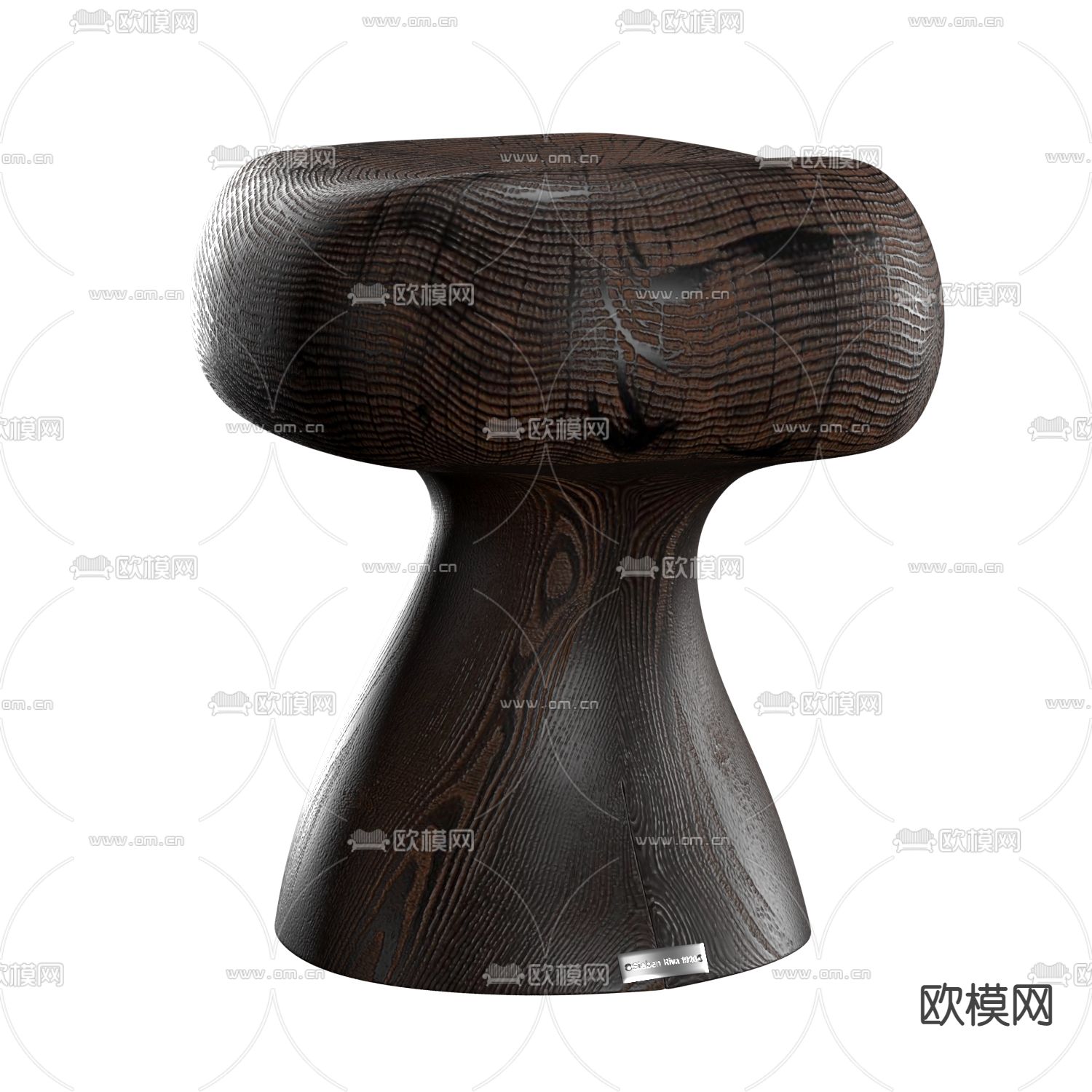 现代实木凳子3d模型下载（渲染图2）