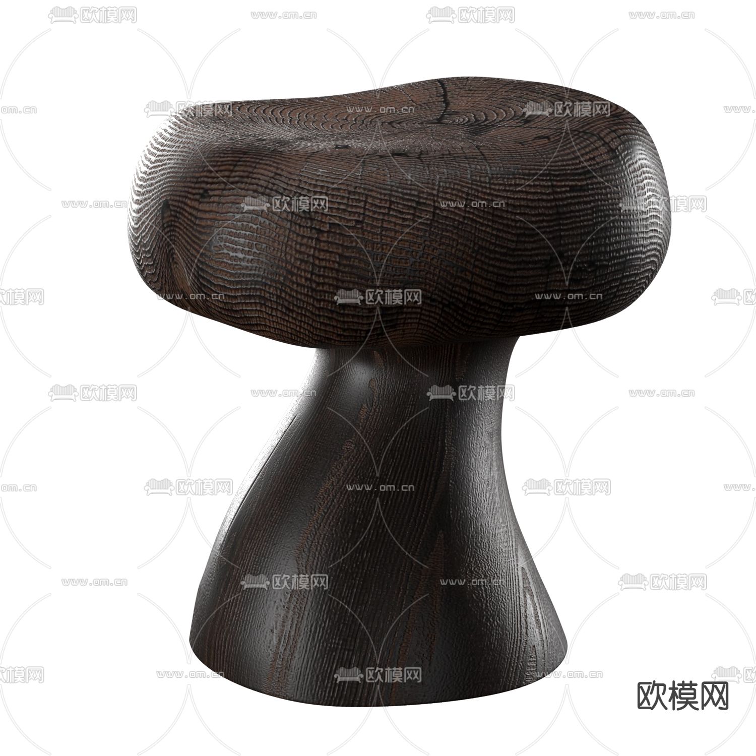 现代实木凳子3d模型下载（渲染图3）