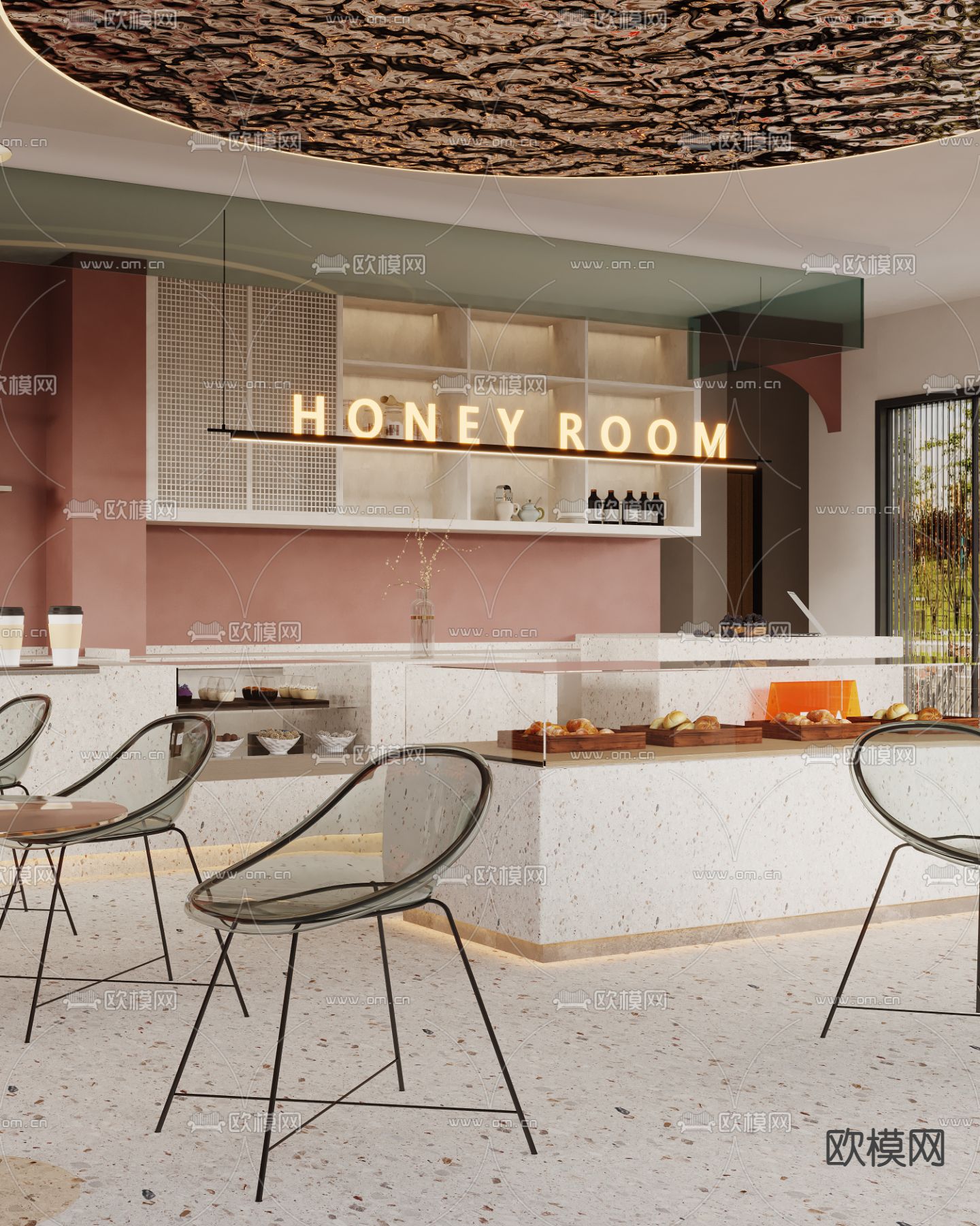 现代咖啡店3d模型下载（渲染图5）