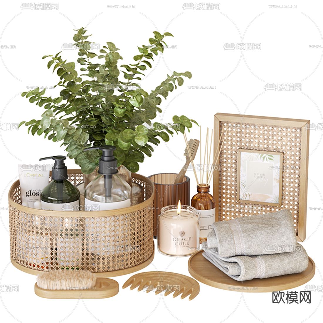 北欧洗浴用品3d模型下载