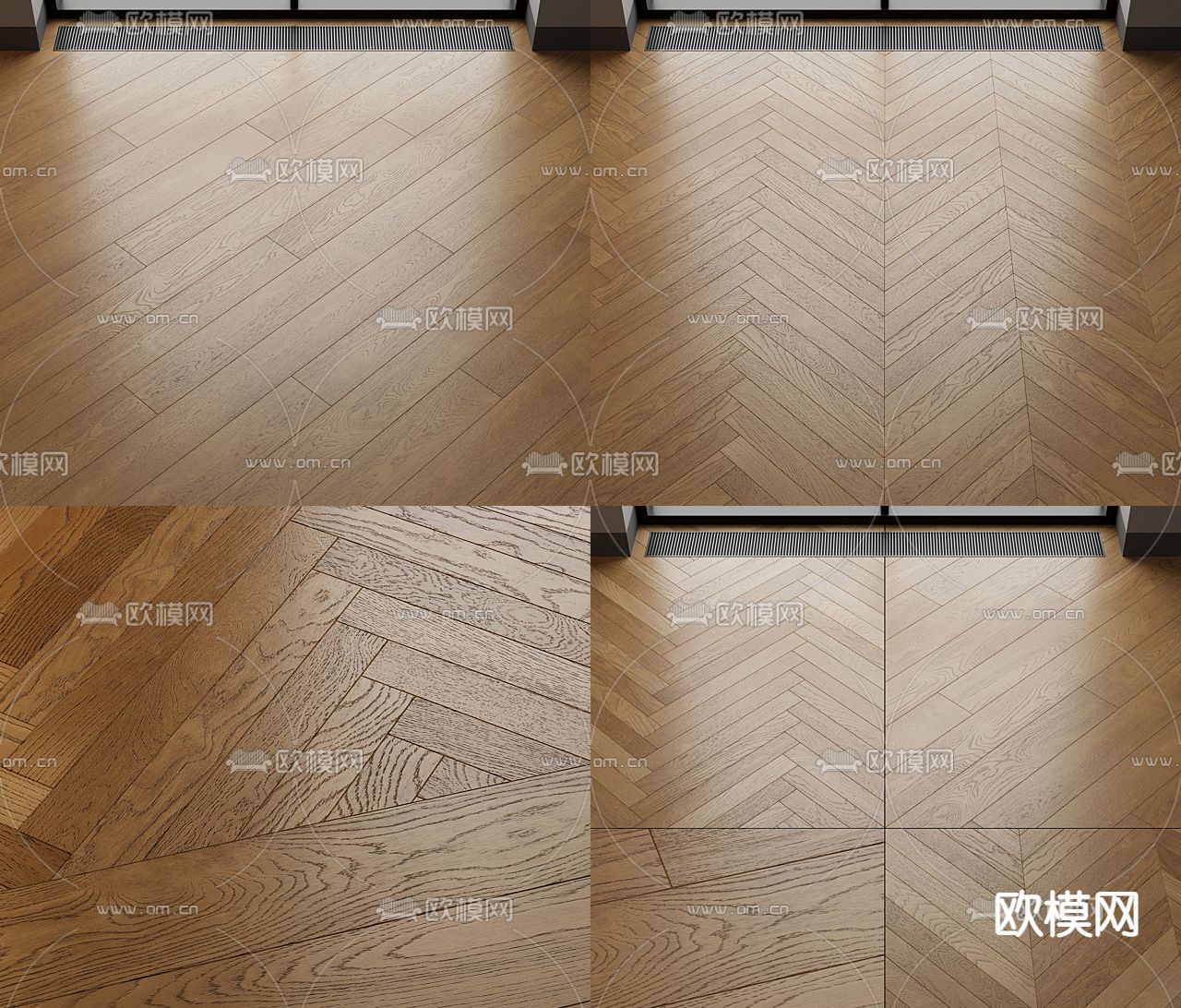现代实木地板3d模型