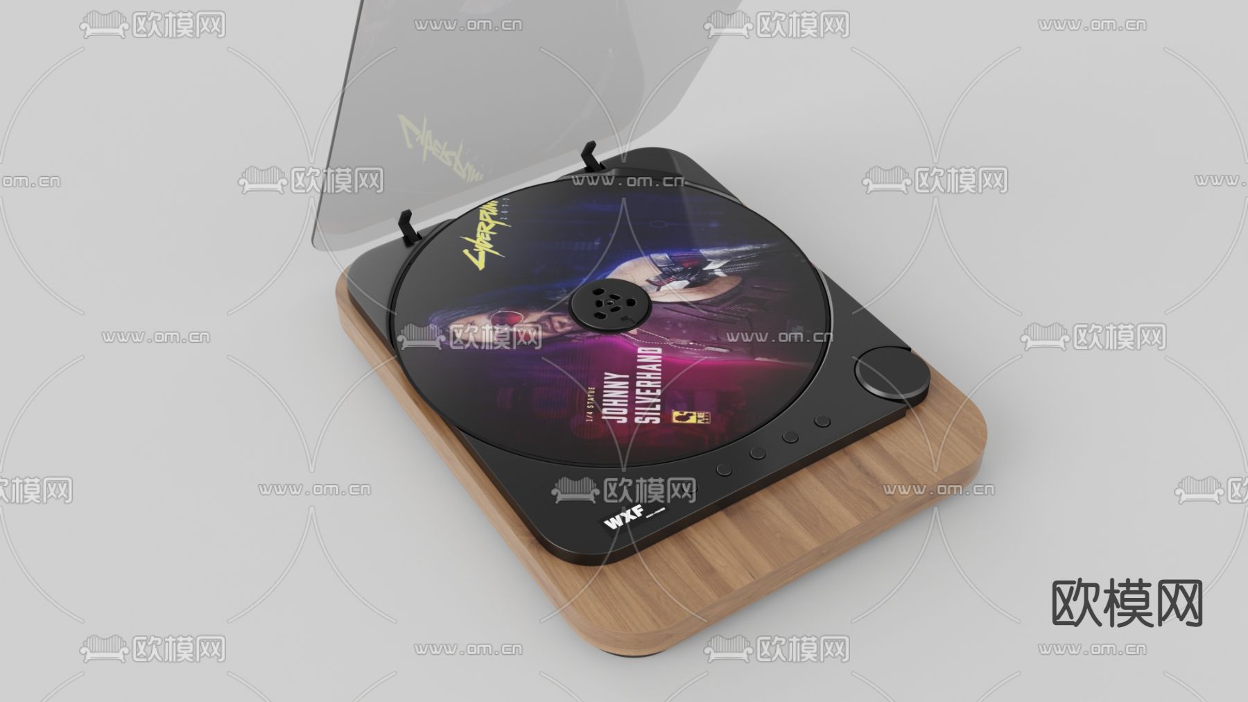 现代CD机唱片机3d模型下载（渲染图2）