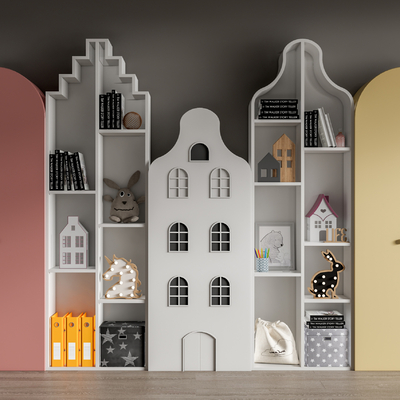  现代儿童装饰柜su模型 