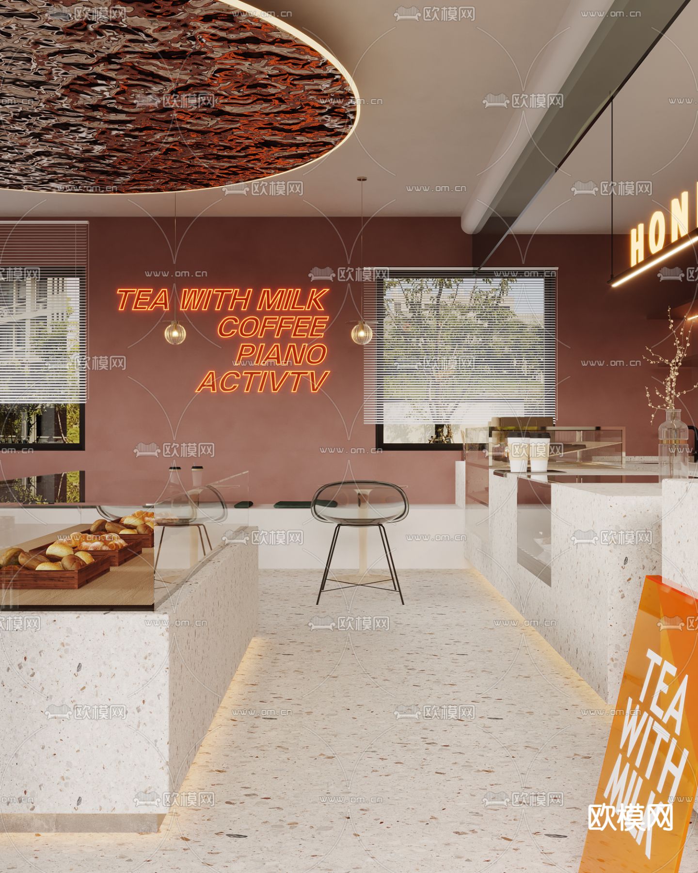 现代咖啡店3d模型下载（渲染图4）