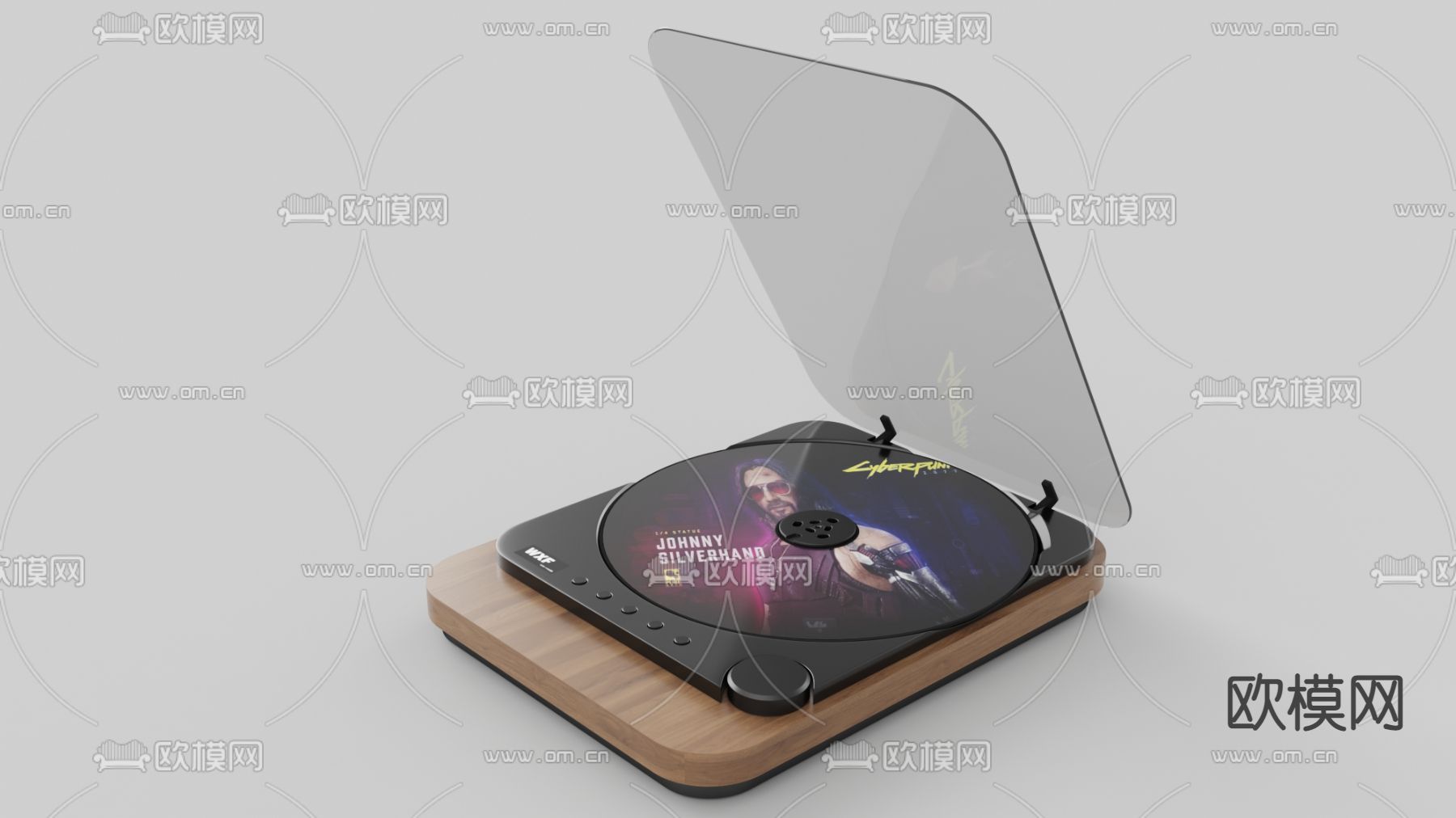 现代CD机唱片机3d模型下载（渲染图1）
