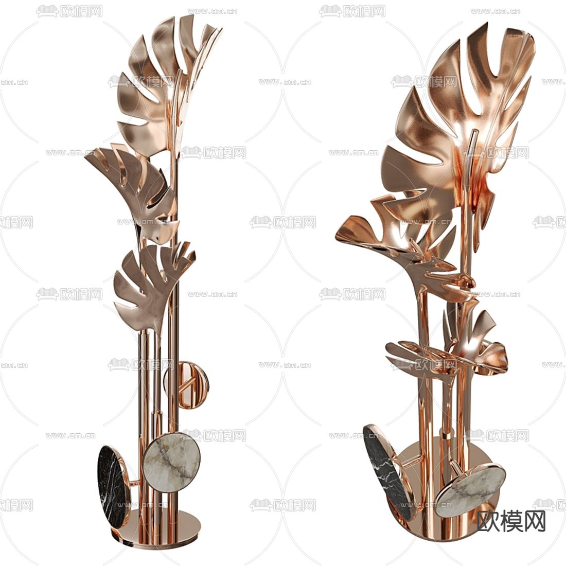 现代金属落地灯3d模型下载