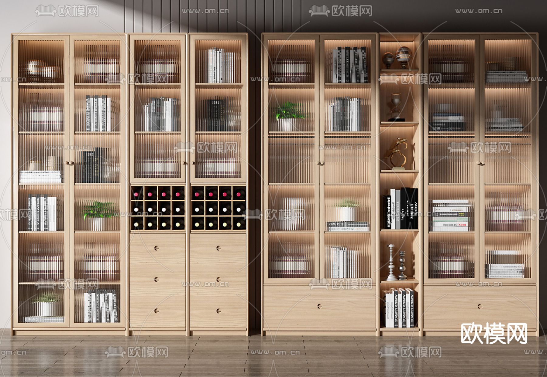 北欧酒柜su模型下载（渲染图1）