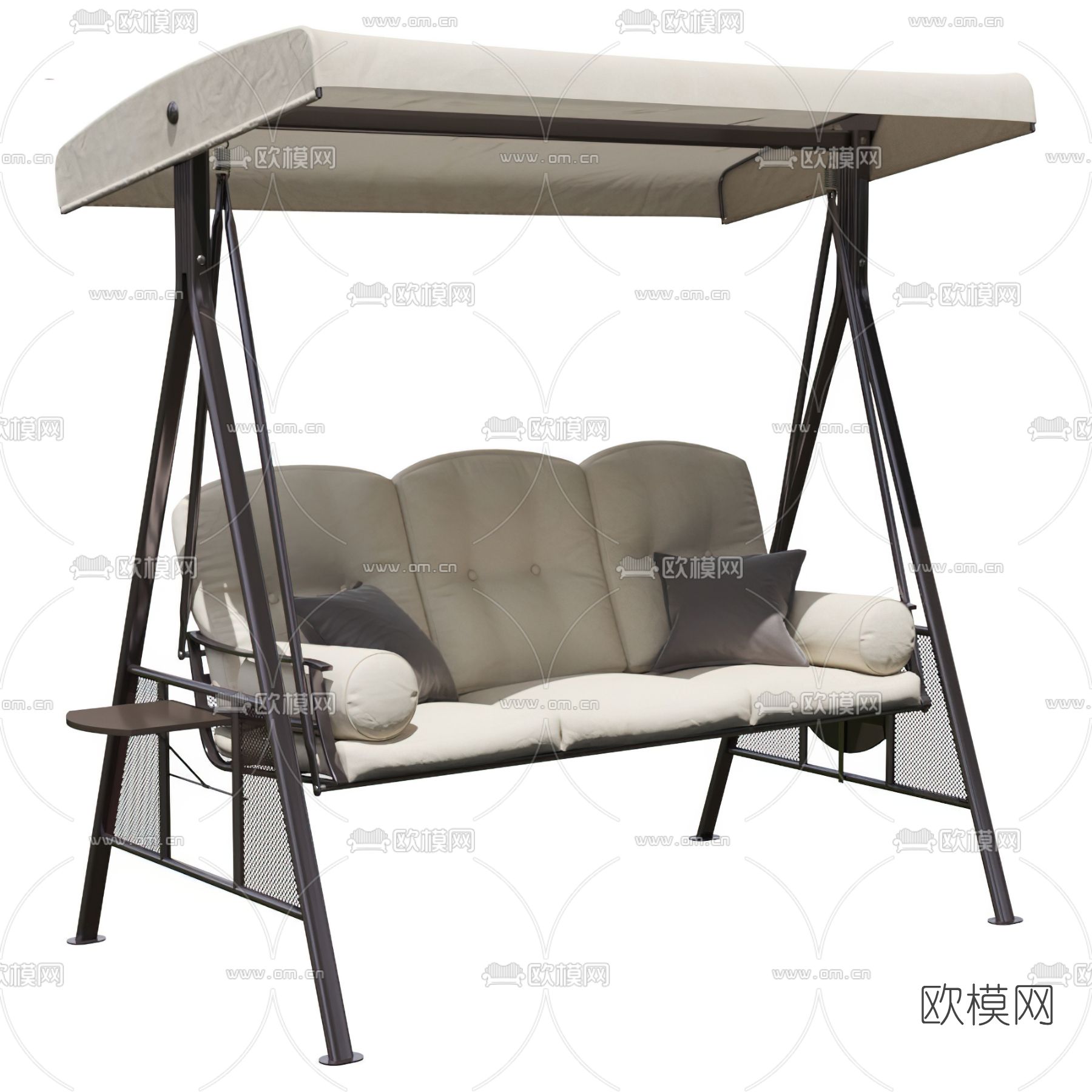 现代户外吊椅休闲椅3d模型下载（渲染图1）