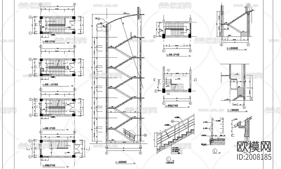 辦公樓建筑cad施工圖下載(渲染圖3)