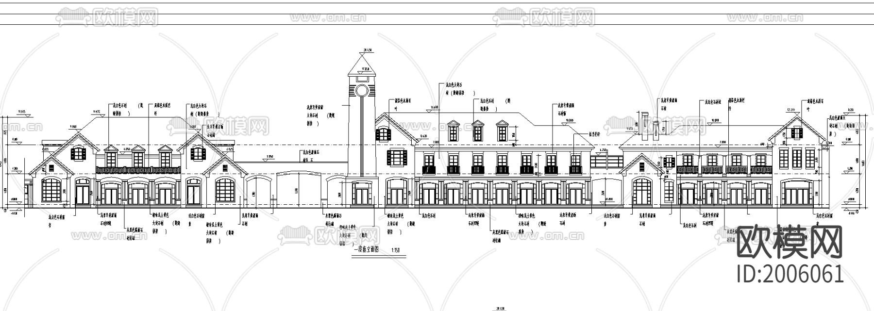 商业楼建筑CAD施工图下载（渲染图1）