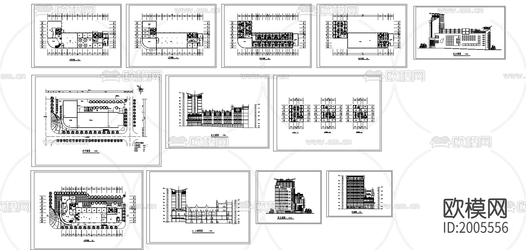 酒店方案cad施工图下载（渲染图3）