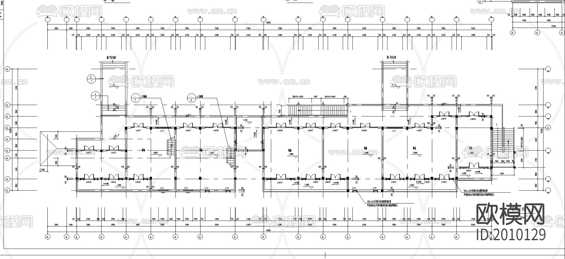 商业街cad施工图下载（渲染图2）