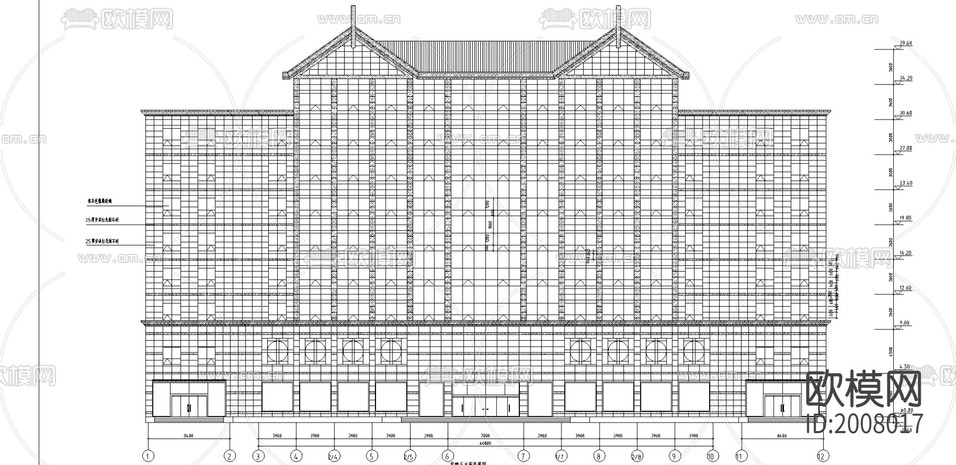 酒店建筑cad施工圖下載(渲染圖2)